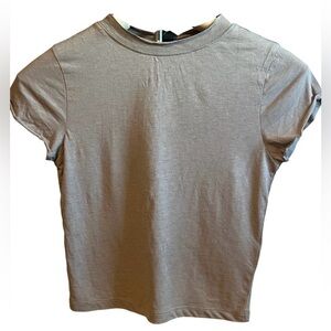 Wild Fable Women's Taupe Short Sleeve Slim Fit T-Shirt - Size XXS - NWT
